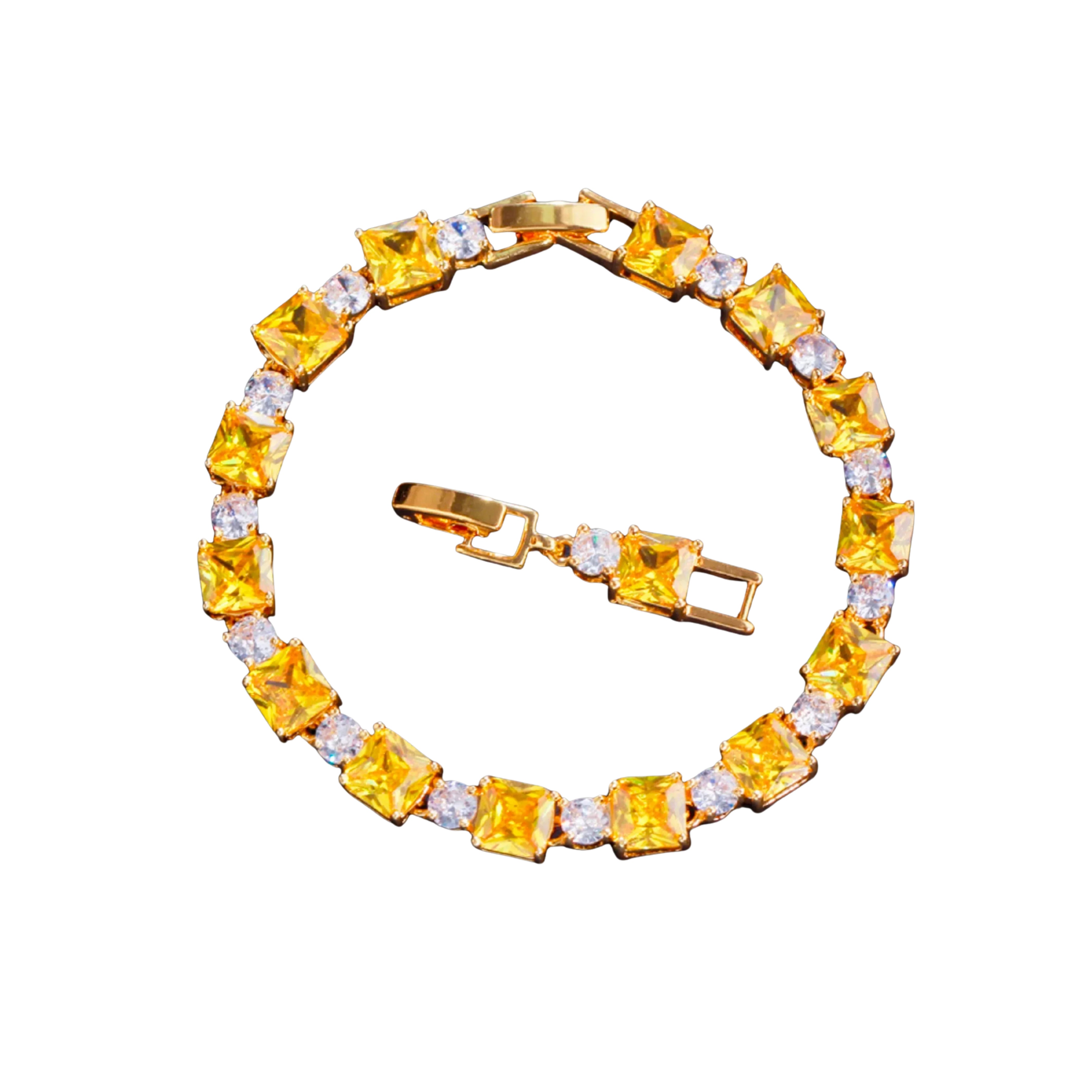 Square Cut Tennis Bracelet