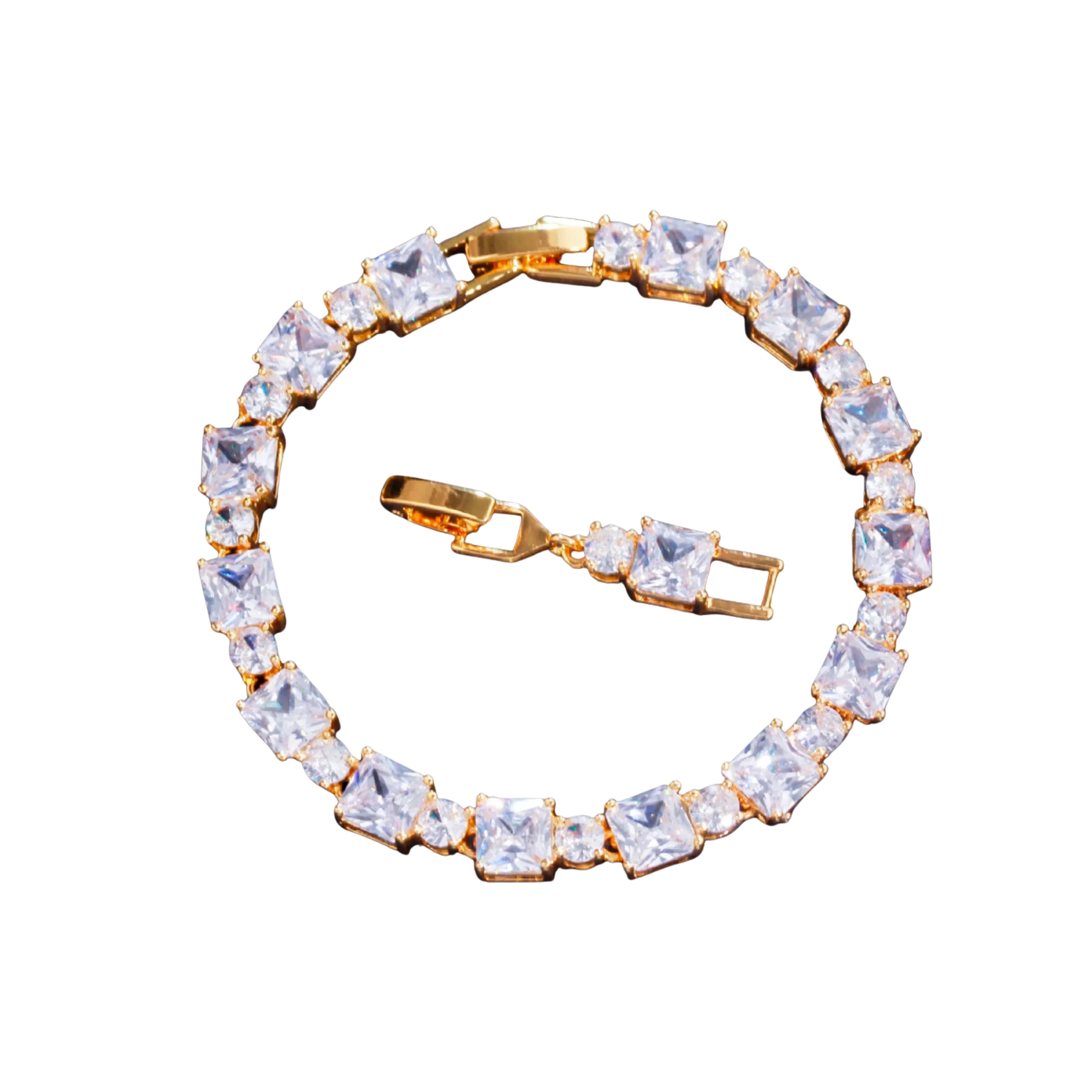 Square Cut Tennis Bracelet