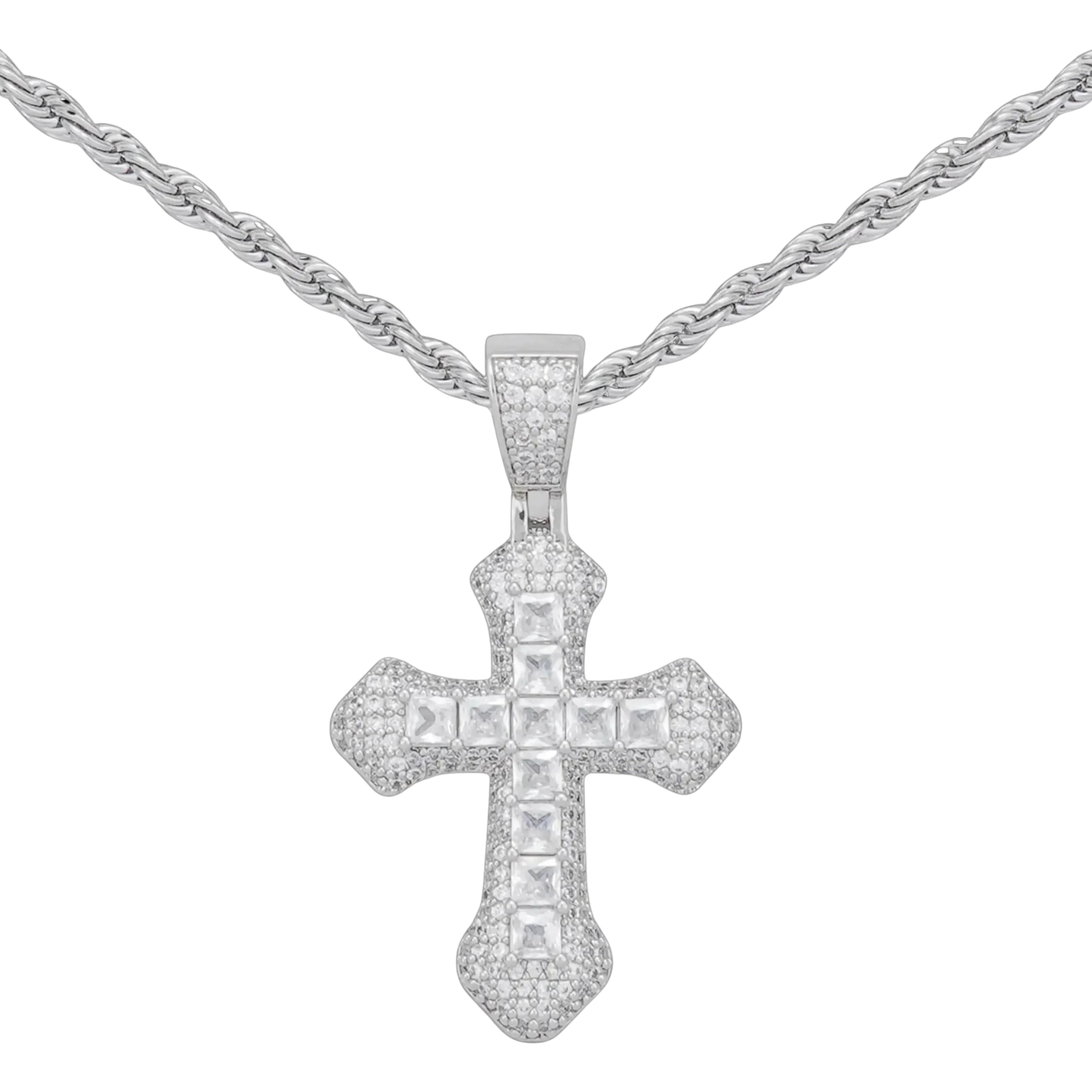 Iced Cross Pendant